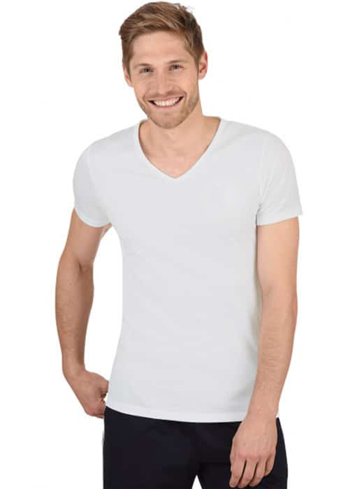 Sportshirt_V_Ausschnitt_Best4Body_weiss_ol 21315 - blanc argenté