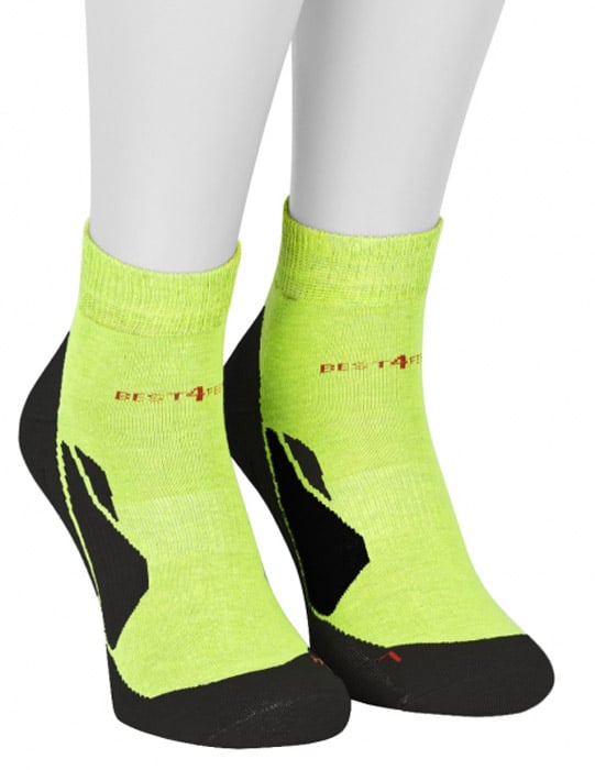 Sneakersocke_Sportsocke_mit_links_rechts_markierung Neon Yellow