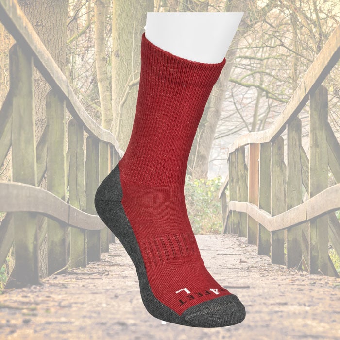 Trekkingsocke_bordeaux Chaussettes de randonnée