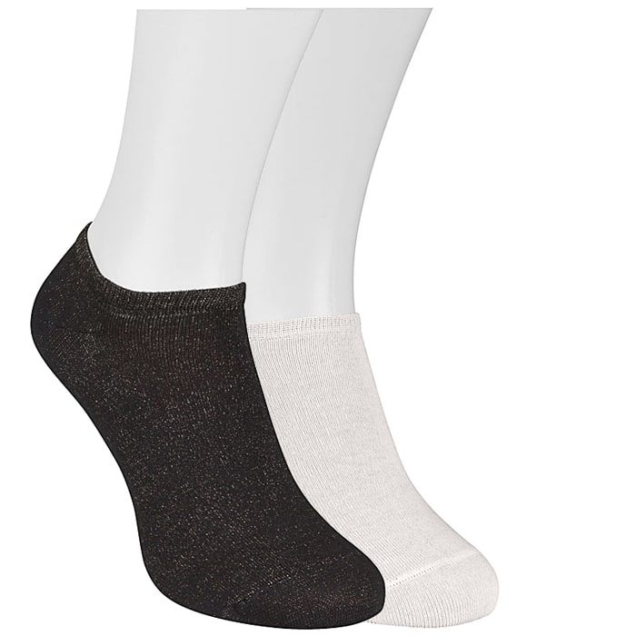Sneakersocke_Radlersocke_2_Paar_Best4Feet_schwarz_weiss No show socks 2 pair pack