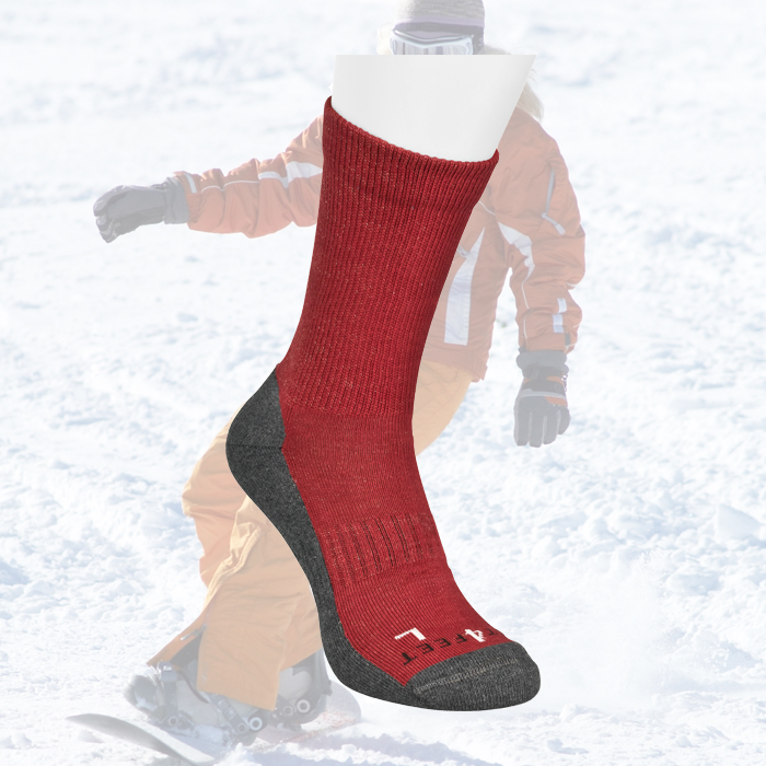 Ski_Socken_kurz_bordeaux Skisocken kurz